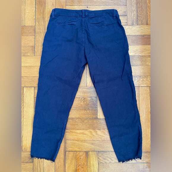 Frank & Eileen $298 Kinsale Italian Performance Linen Flax Size 4 - Navy Blue - Picture 5 of 7